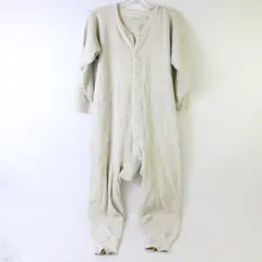 Vintage Saxon Bury Men's M/L Off-White Thermal Long Johns Wool/Cotton US Made