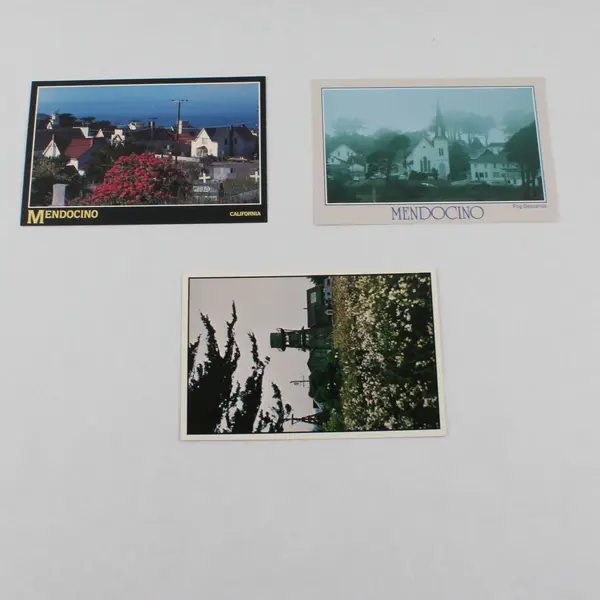 Lot Of 3 Vintage Mendocino California Postcards Scenic Views