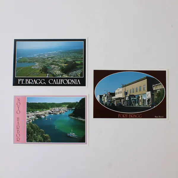 Lot Of 3 Vintage Fort Bragg California Postcards Scenic Views