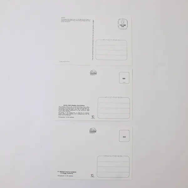 Lot Of 3 Vintage Fort Bragg California Postcards Scenic Views