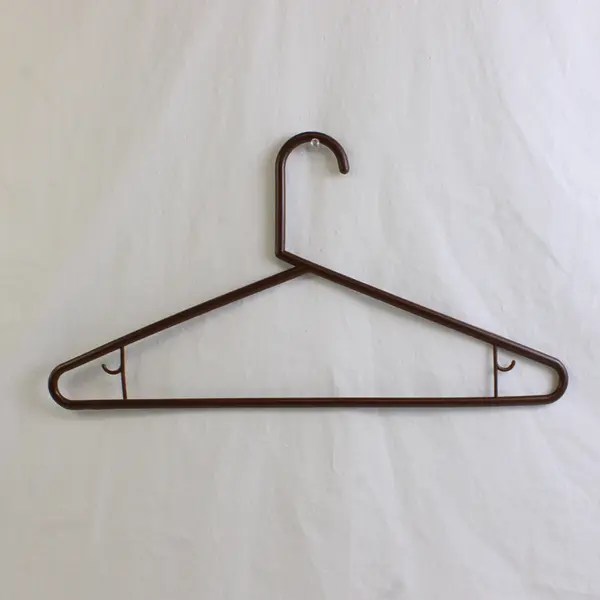 Mixed Lot of 10 Gray Brown and Beige Plastic Clothes Hangers