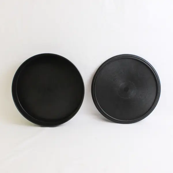 Imusa Solid Black Color Round Plastic Tortillas Holder With Matching Lid
