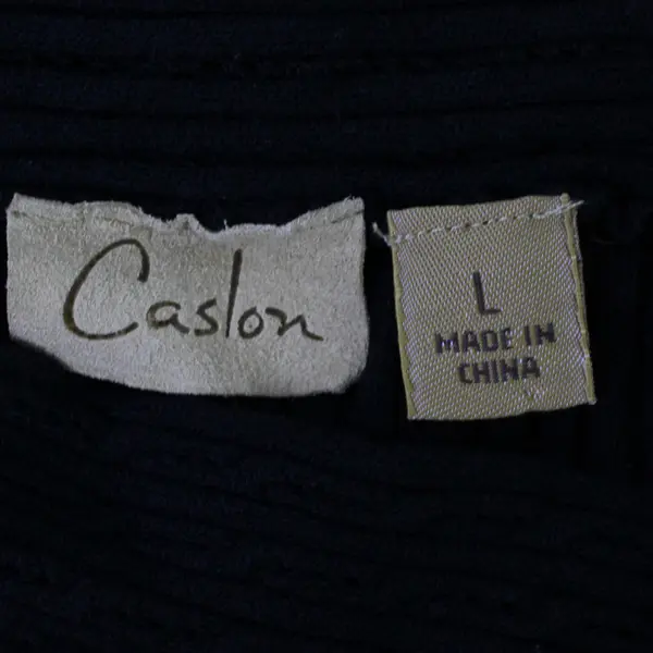 Caslon Women's L Black Knit Half Sleeve Boat Neck Stretch Sweater