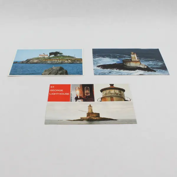 Lot Of 3 Vintage California  Lighthouse Postcards St George Battery Point