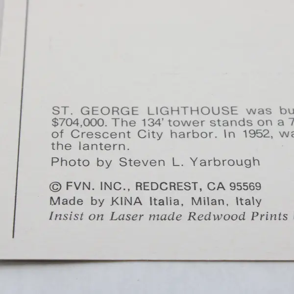 Lot Of 3 Vintage California  Lighthouse Postcards St George Battery Point