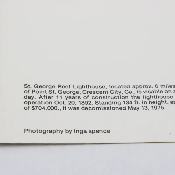 Lot Of 3 Vintage California  Lighthouse Postcards St George Battery Point