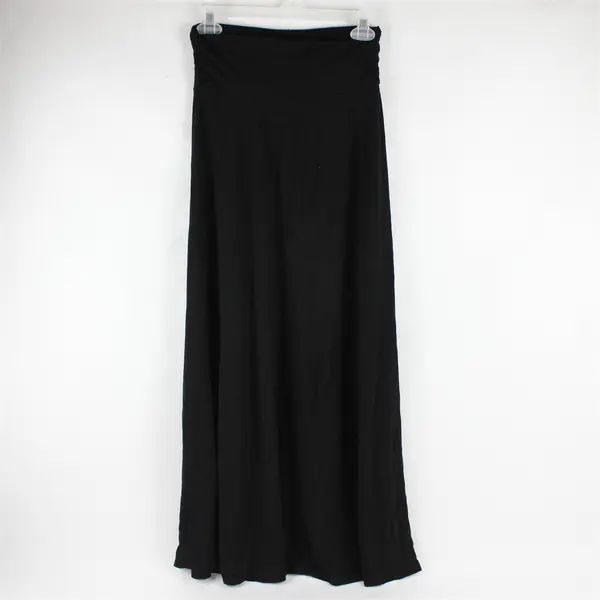 Bobeau Women's XS Black 38” Long Pull On Stretch Maxi Skirt