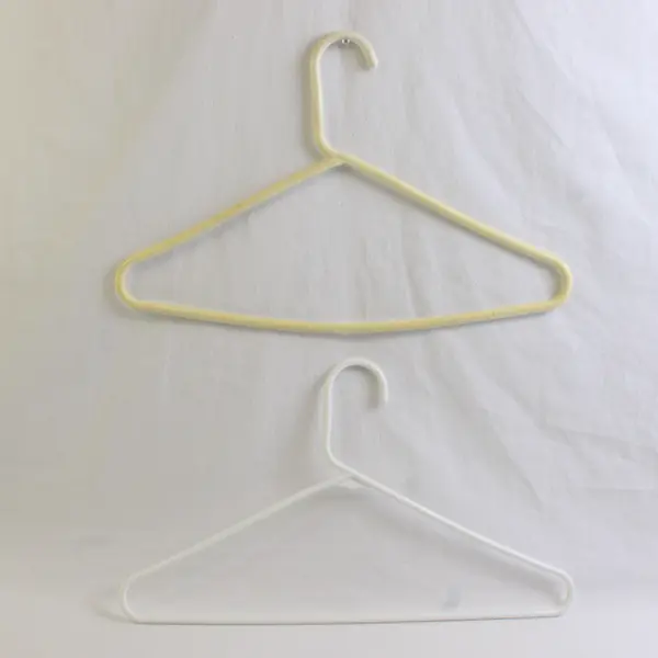 Mixed Lot of 10 White and Off-White Plastic Clothes Hangers Closet Organization