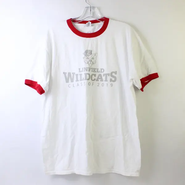 Port and Co. Adult L White Linfield Class of 2019 College Graphic T Shirt