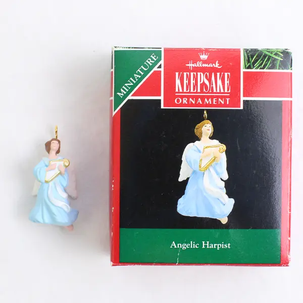 Hallmark Keepsake Angel Harpist Miniature Christmas Ornament 1992