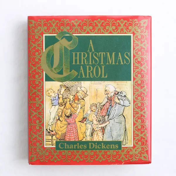 A Christmas Carol 1990 HC/DJ Charles Dickens Miniature Book 3.25" 