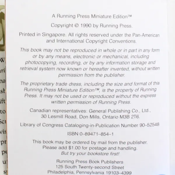 A Christmas Carol 1990 HC/DJ Charles Dickens Miniature Book 3.25" 