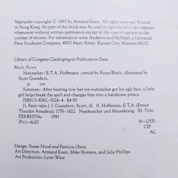 Nutcracker Miniature Book by E. T. A. Hoffmann and Eisen 1992 Hardcover