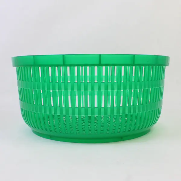 Unbranded Green/Clear Plastic Salad Spinner/Colander/Strainer With Handle