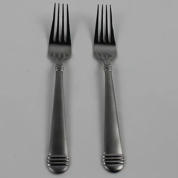 2 18/0 Stainless Dinner Forks 7.75" Hampton Silversmiths Arielle Pattern Good