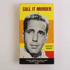 Call It Murder B&W VHS Tape, 1985 Humphrey Bogart