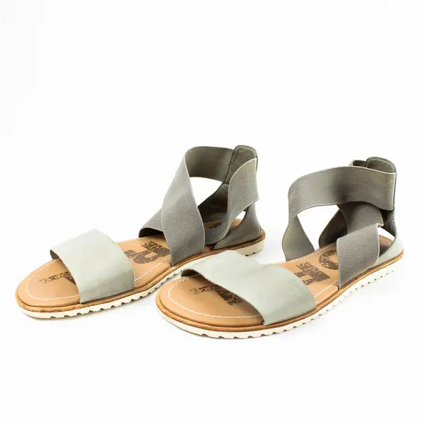 Sorel Women's 7.5 Olive Open-Toe Slingback Sandals Elastic Straps