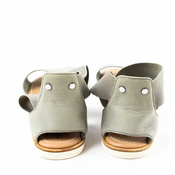 Sorel Women's 7.5 Olive Open-Toe Slingback Sandals Elastic Straps