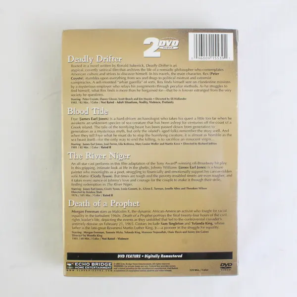 Lot of 4 DVDs Blood Tide, Deadly Drifter, The River Niger, Death of a Prophet