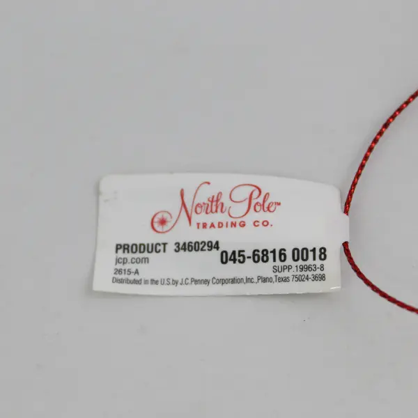 North Pole Trading Co. Glass Santa Claus Christmas Ornament