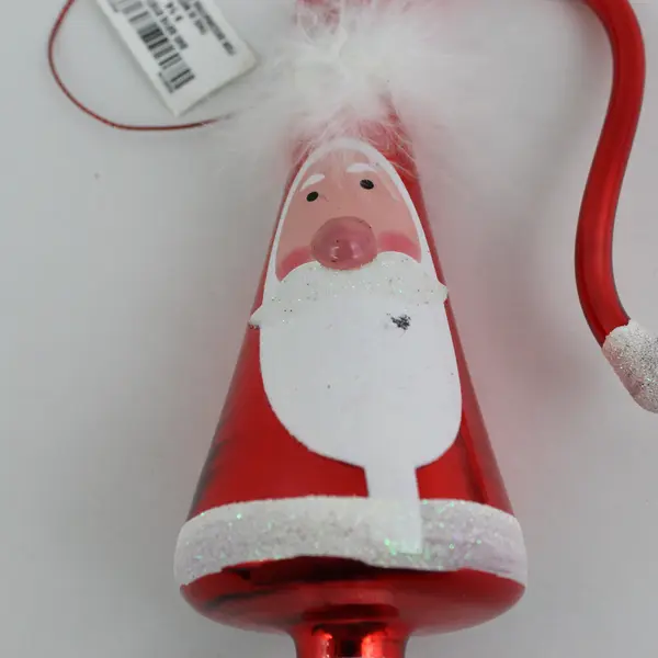 North Pole Trading Co. Glass Santa Claus Christmas Ornament