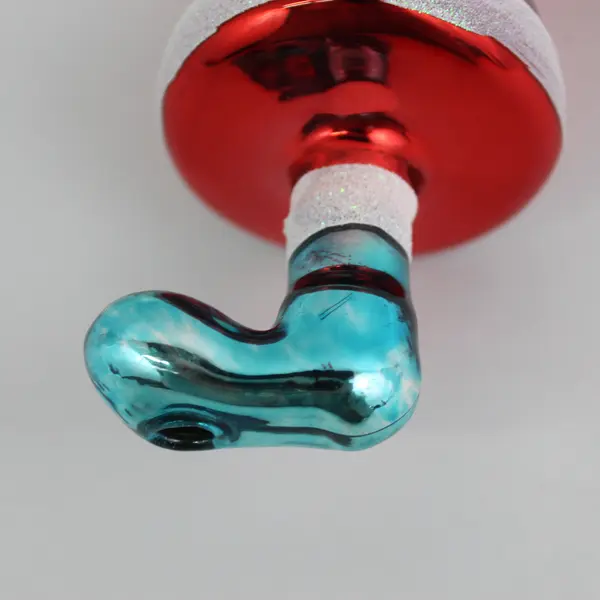 North Pole Trading Co. Glass Santa Claus Christmas Ornament