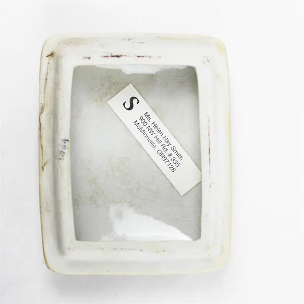 Homart Ceramic Trinket Box Postcard Mail Jewelry Keepsake Box