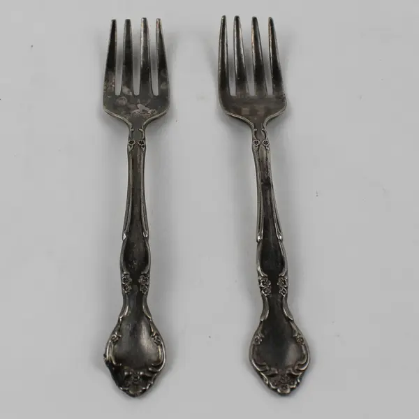  Lot Of 2 Oneida Silver Community Affection (Silverplate) Flatware Baby Forks