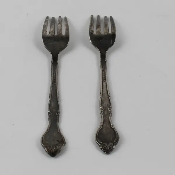  Lot Of 2 Oneida Silver Community Affection (Silverplate) Flatware Baby Forks