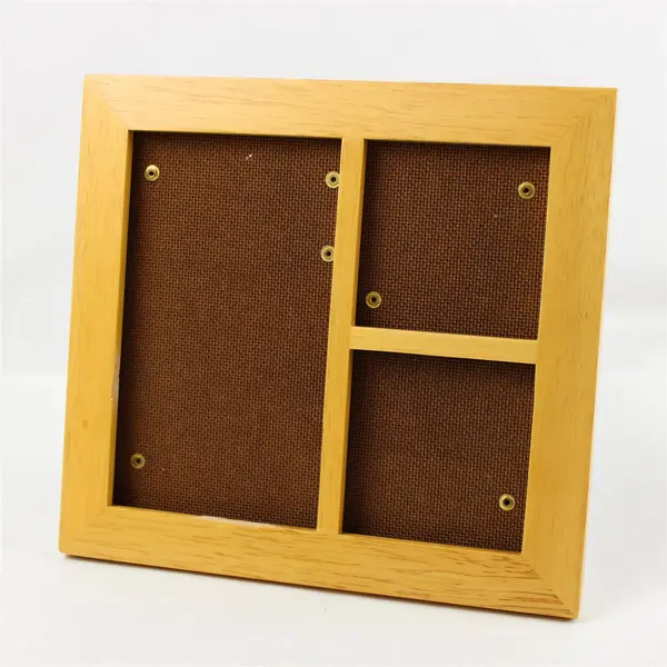 Multi-Frame Natural Wood Photo Frame Display Wall Mount Gallery Style