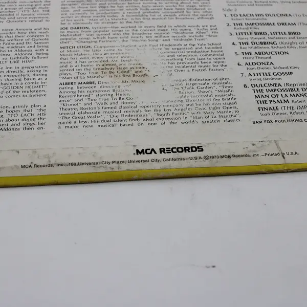 Man Of La Mancha Original Cast 12" Vinyl Record