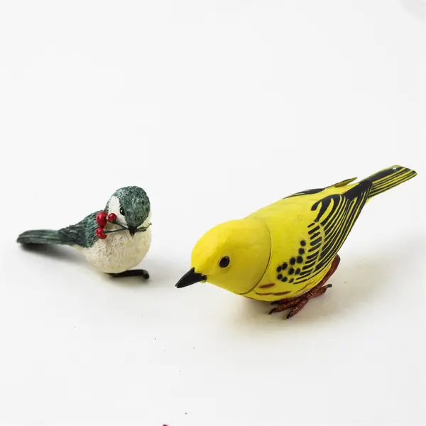 Lot of 2 Bird Figurines Collectible Birds Used Missing Leg