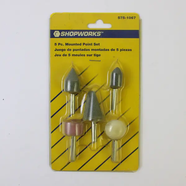 Shopworks 5 Pc Mounted Stone Set 575-1067 Used Grinding Wheel Accessories