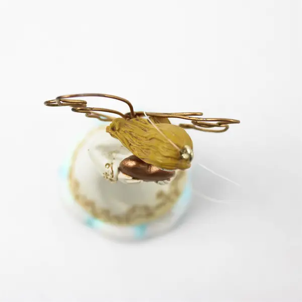 Angel Figurine on Blue Cloud Holding Heart Ornament Collectible