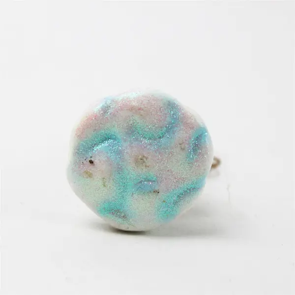 Angel Figurine on Blue Cloud Holding Heart Ornament Collectible