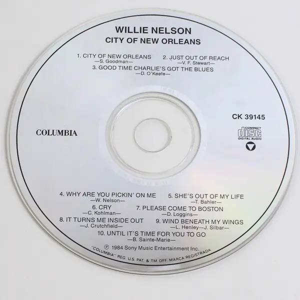City of New Orleans CD, Willie Nelson 1984 #CK39145