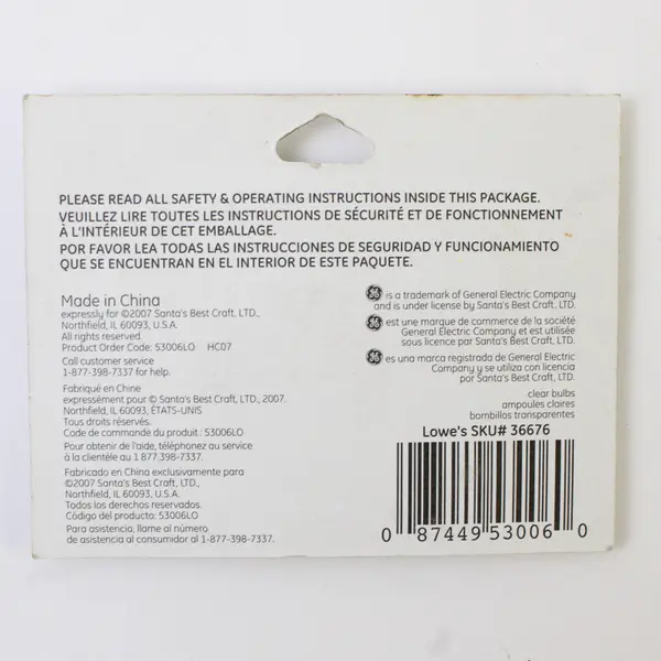 2.5 Volt GE Christmas Light Bulbs CLEAR Mini for 50 100 150 Light String A Long