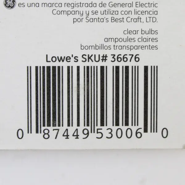 2.5 Volt GE Christmas Light Bulbs CLEAR Mini for 50 100 150 Light String A Long