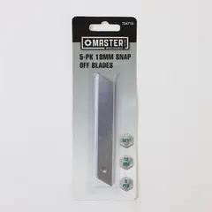 Master Mechanic 5 Pack 18mm 8-Point Snap Blades for Utility Knife