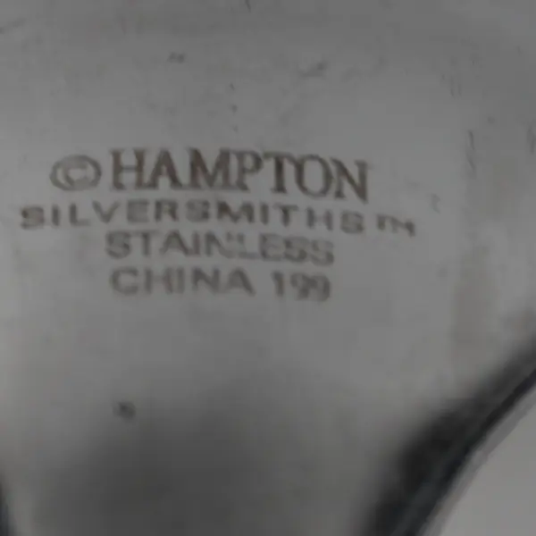 Lot of 8 Hampton Silversmiths Marguerite Pattern SS Oval Soup Spoons 7.75" Good