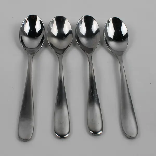 Lot of 4 Hampton Silversmiths Marguerite Pattern SS Oval Soup Spoons 7.75" Good