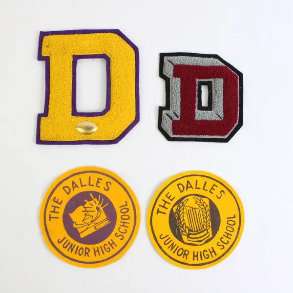 Lot of 4 Vintage Letterman Varsity Felt Patches "D" 