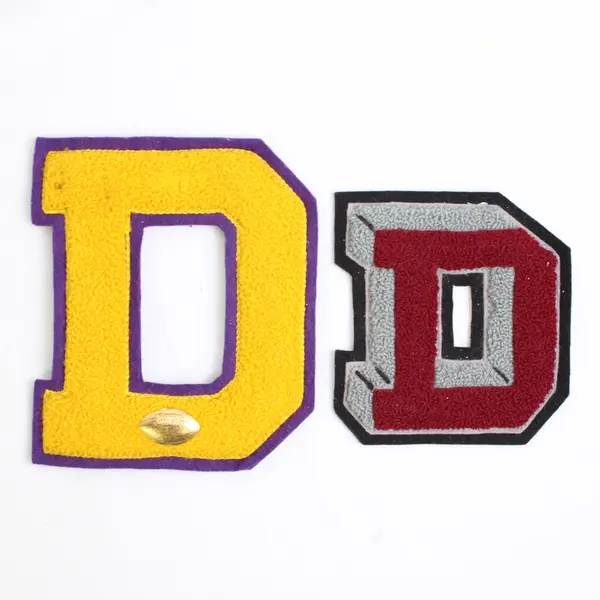 Lot of 4 Vintage Letterman Varsity Felt Patches "D" 