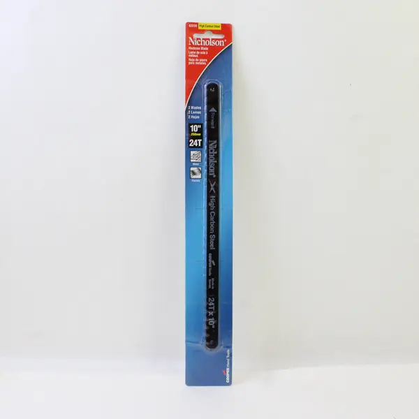 Lot of 2 Nicholson 10 inch Metaloy Hacksaw Blades White Black