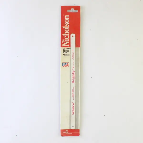 Lot of 2 Nicholson 10 inch Metaloy Hacksaw Blades White Black