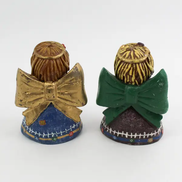 Hand Painted Wax Joy and Peace Angel Candles By Robert Alan