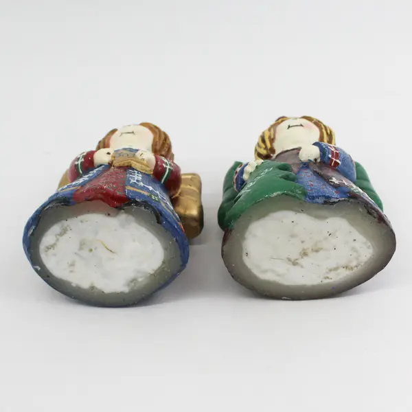 Hand Painted Wax Joy and Peace Angel Candles By Robert Alan