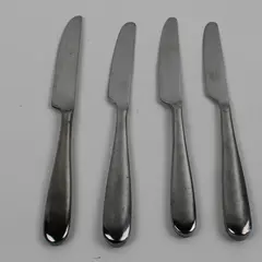 Lot of 4 Hampton Silversmiths Marguerite Pattern SS Dinner Knives 9" Good