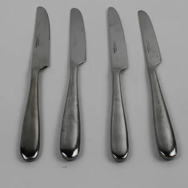 Lot of 4 Hampton Silversmiths Marguerite Pattern SS Dinner Knives 9" Good