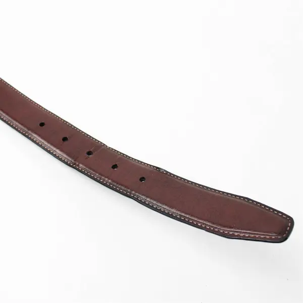 Handcrafted Black Leather Men's Belt Size 38 Classic Metal Buckle